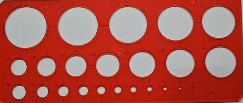 Kreisschablone mm dt - 1-36,