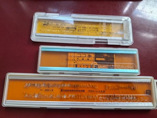 Vintage schriftschablonen set - schriftschablonen,