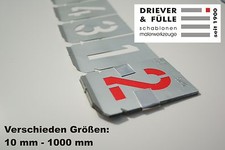 Signierschablonen, Zahlen 0-9