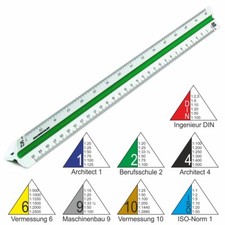 RUMOLD Dreikantmaßstab 30cm