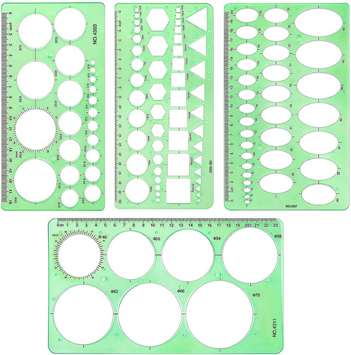 Zeichenschablonen set für - set,